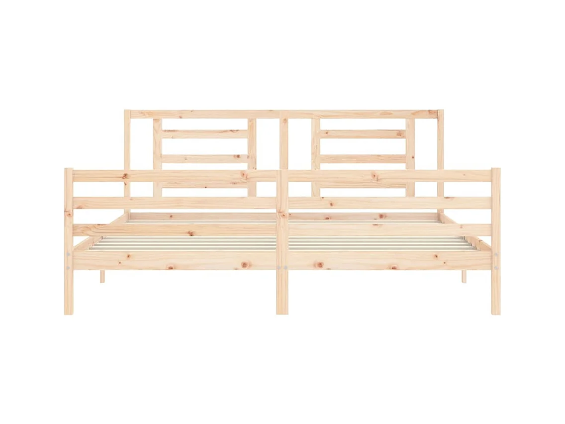 Bedframe zonder matras 200x200 cm massief hout