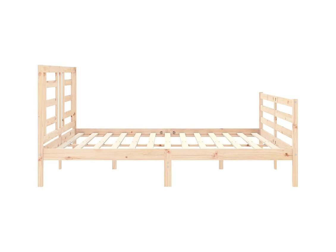 Bedframe zonder matras 200x200 cm massief hout