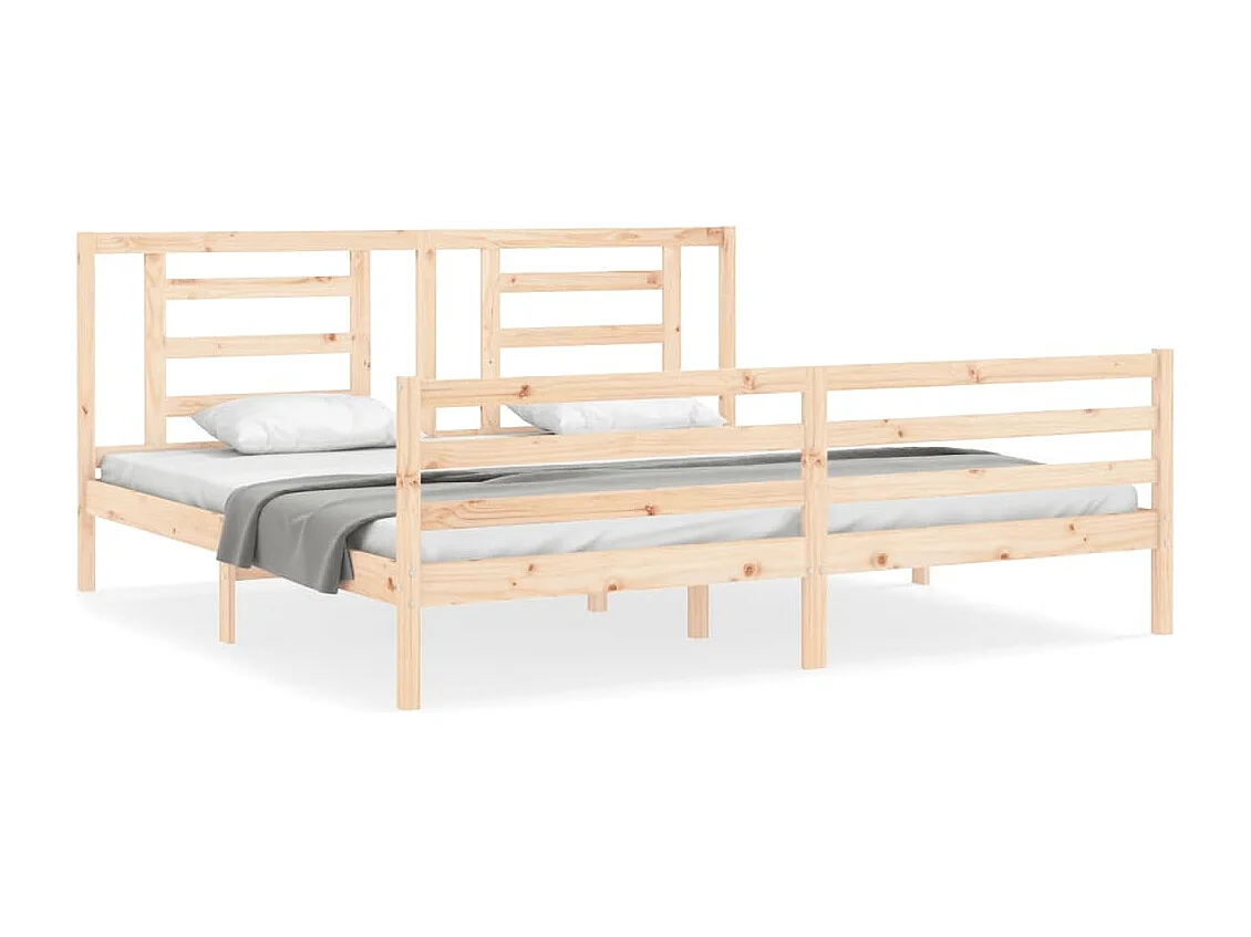 Estructura de cama sin colchón 200x200 cm madera maciza