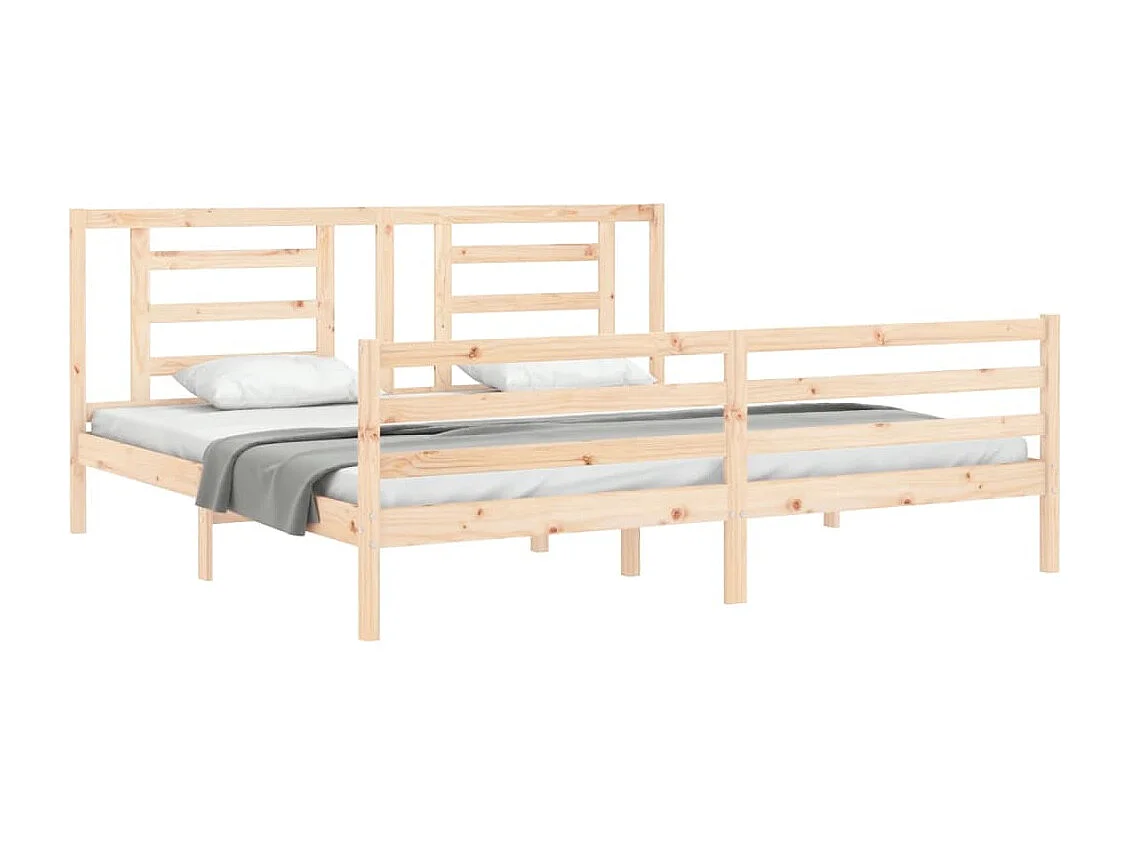 Estructura de cama sin colchón 200x200 cm madera maciza
