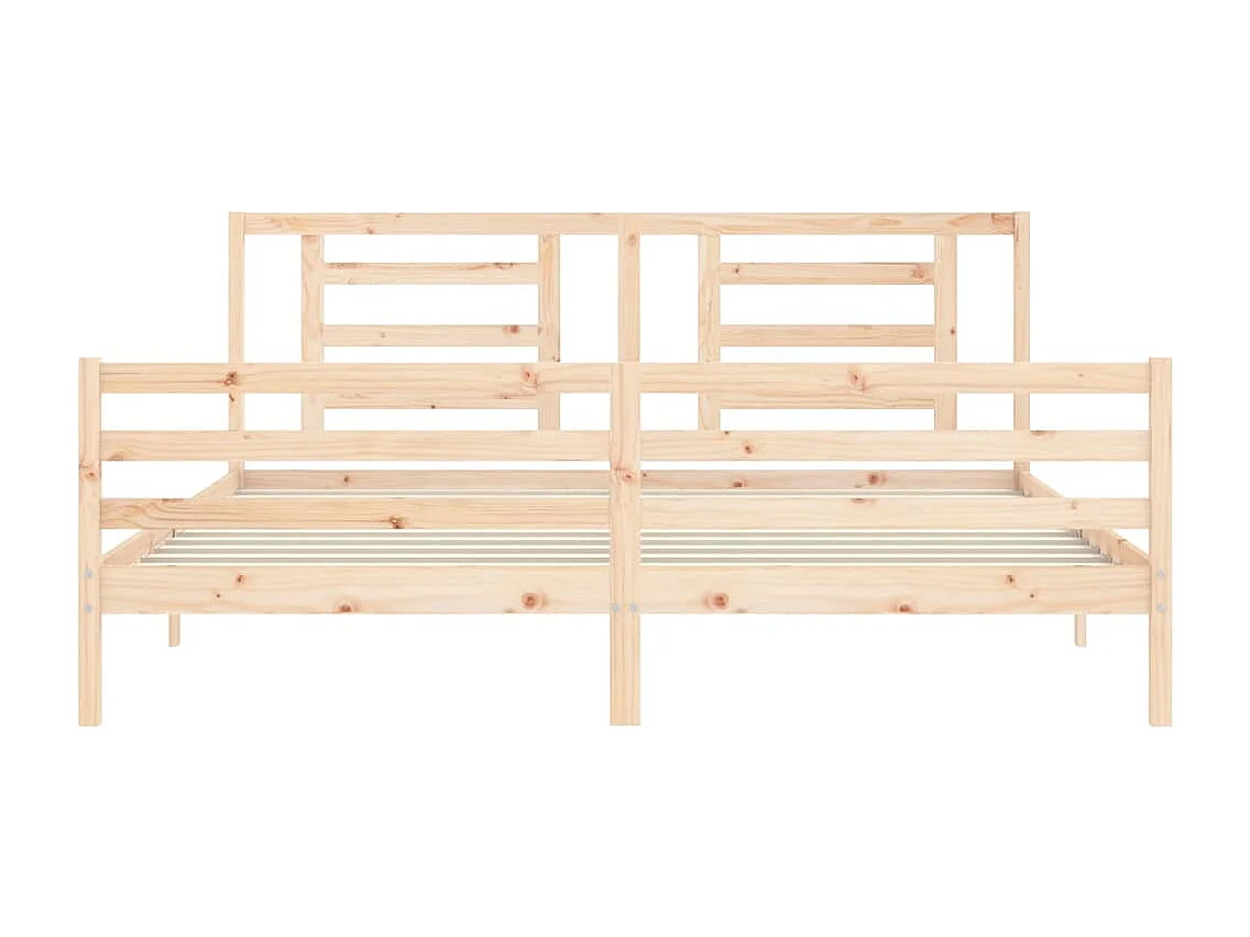 Estructura de cama sin colchón 200x200 cm madera maciza