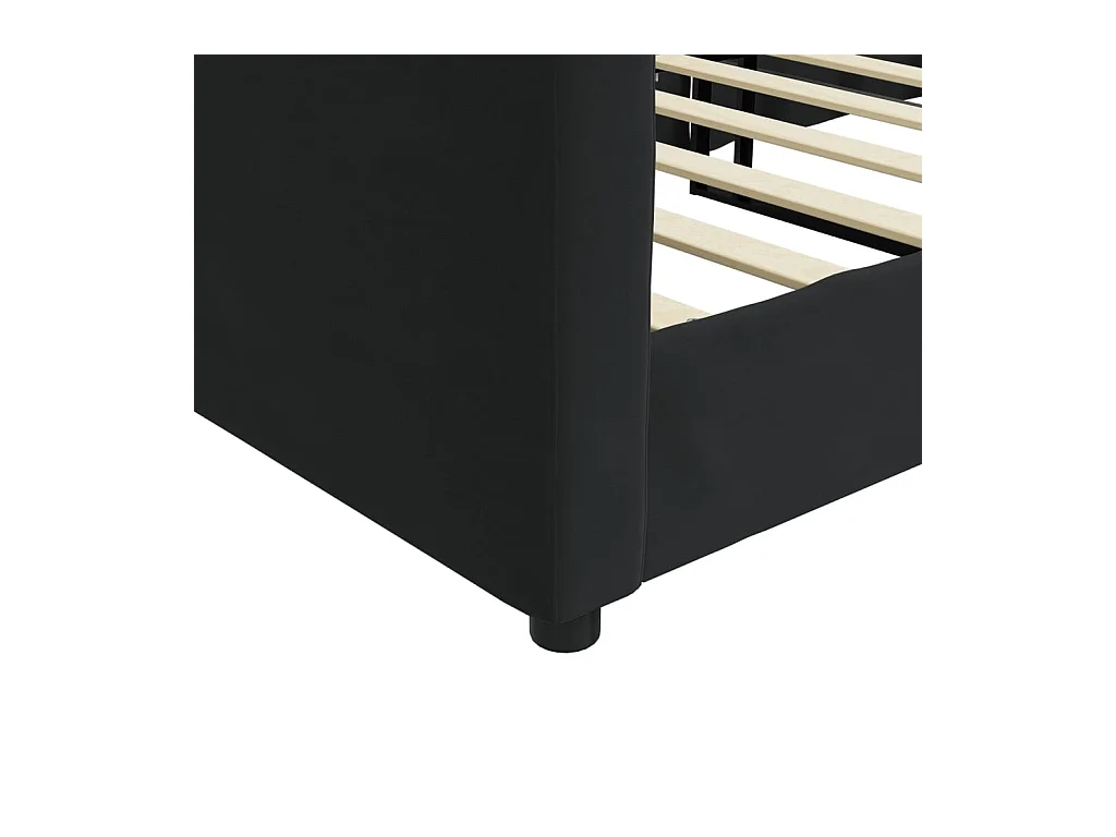 Dagbed zonder matras zwart 90x190 cm fluweel