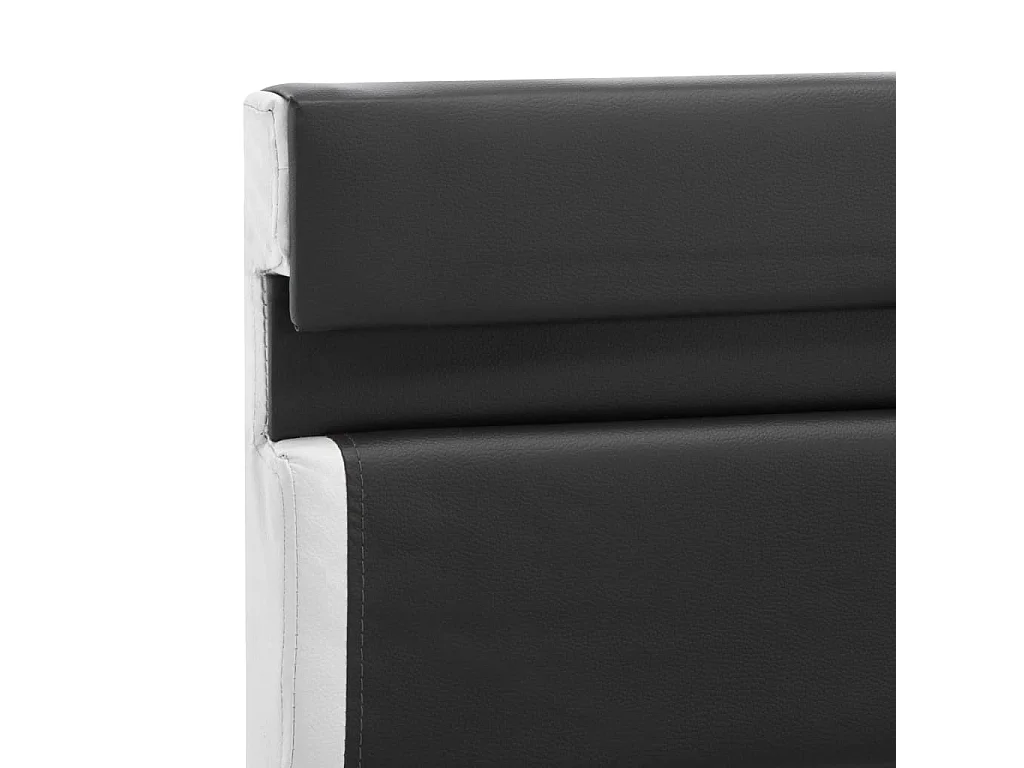 Bedframe met LED zonder matras grijs kunstleer 140x200 cm