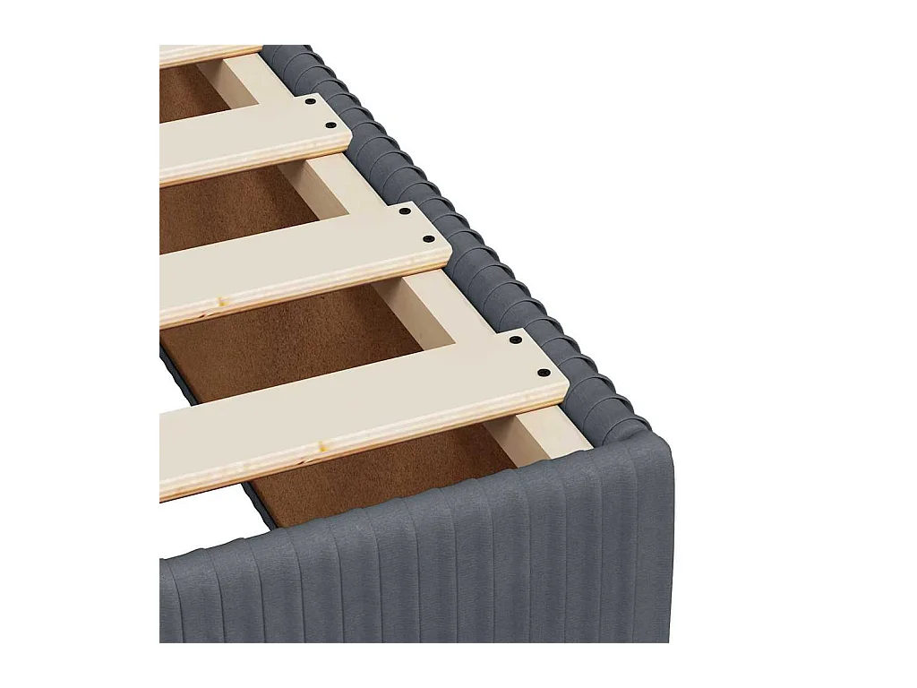 Lattenbodem en matras Donkergrijs 90x200 cm Fluweel