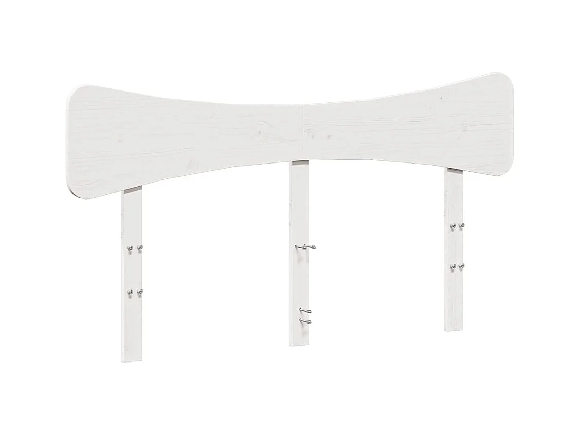 Struttura letto senza materasso bianco 120x200 cm in legno massello di pino