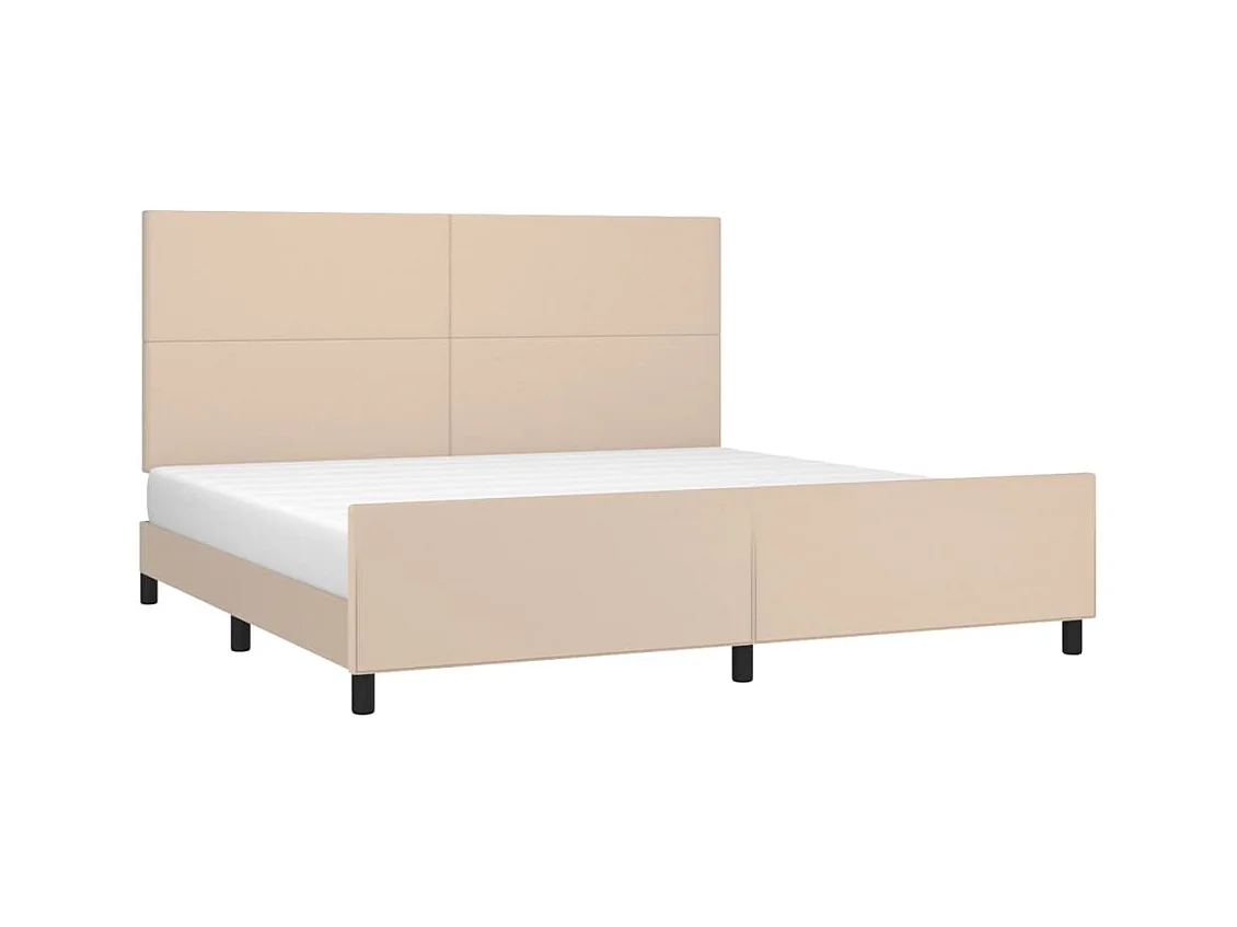 Struttura letto senza materasso cappuccino 200x200 cm similpelle