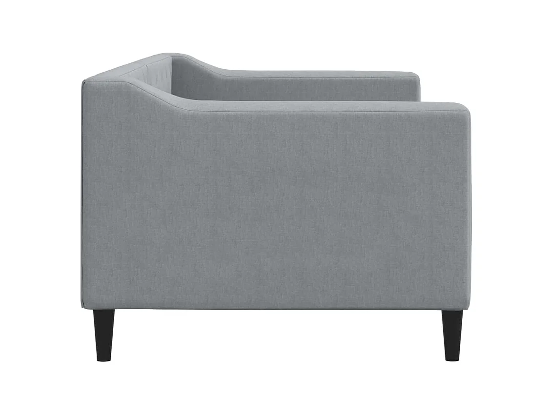 Lit de repos sans matelas gris clair 80x200 cm tissu