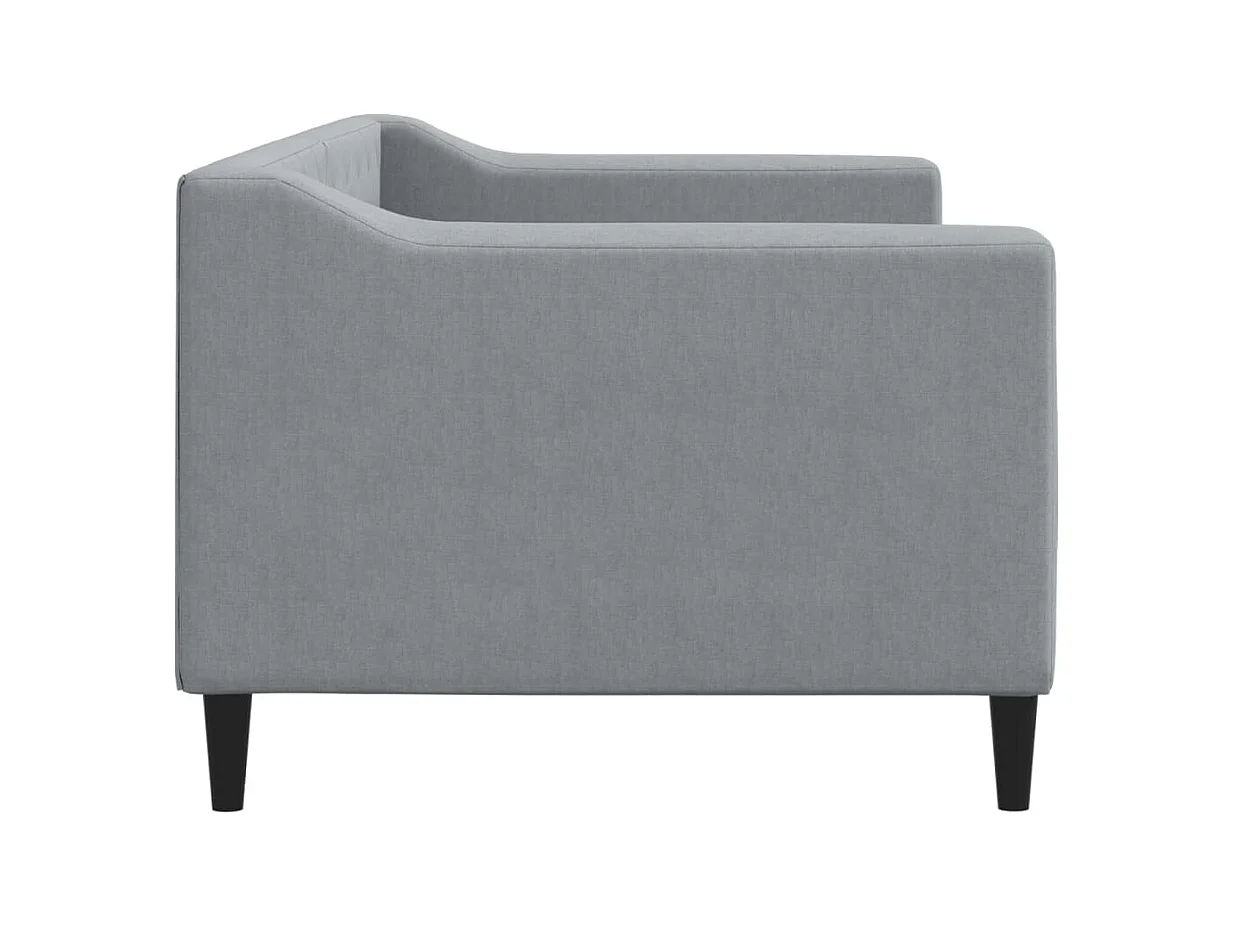 Lit de repos sans matelas gris clair 80x200 cm tissu