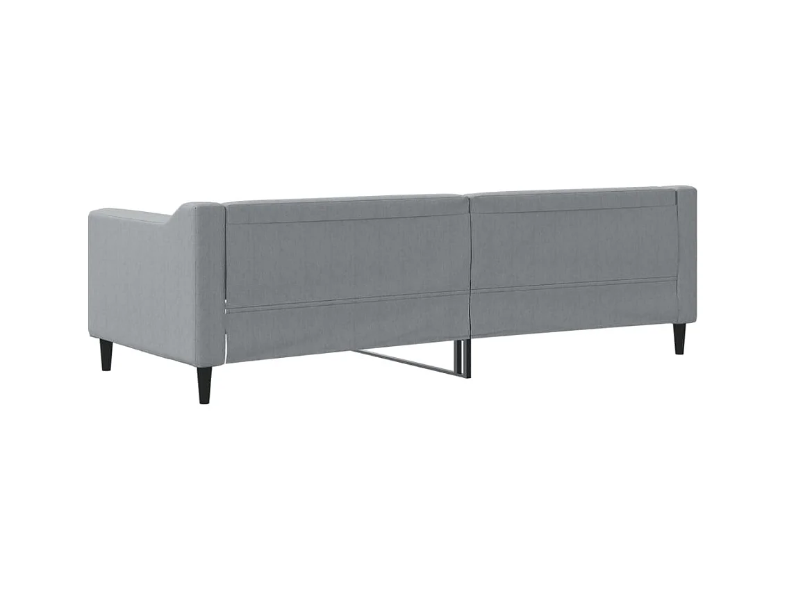 Lit de repos sans matelas gris clair 80x200 cm tissu