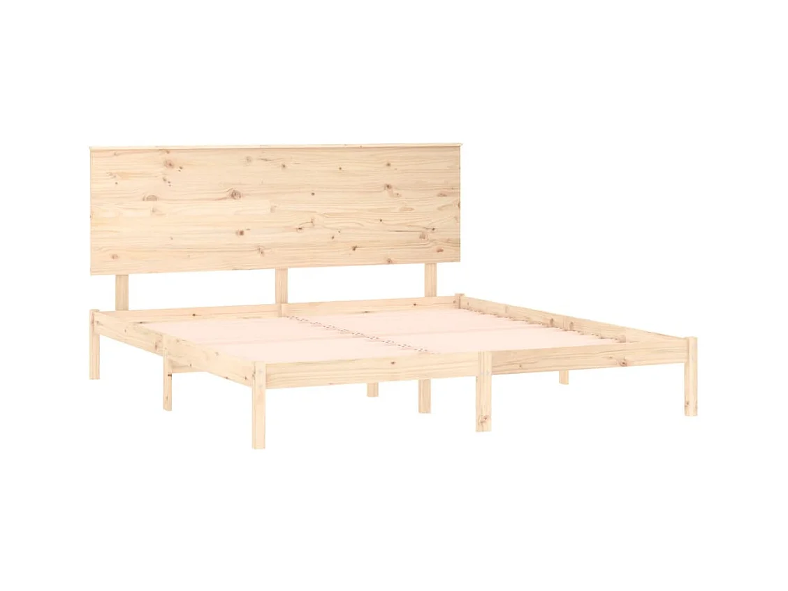 Estructura de cama sin colchón 200x200 cm madera maciza de pino