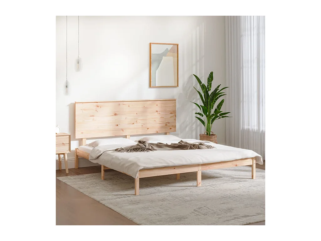 Bedframe zonder matras 200x200 cm massief grenenhout