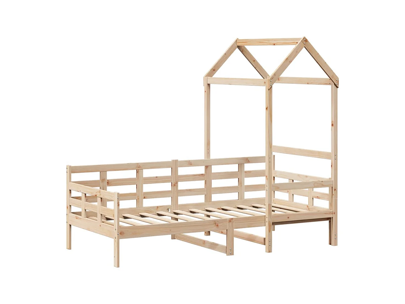 Lit de jour avec toit sans matelas 80x200 cm bois massif