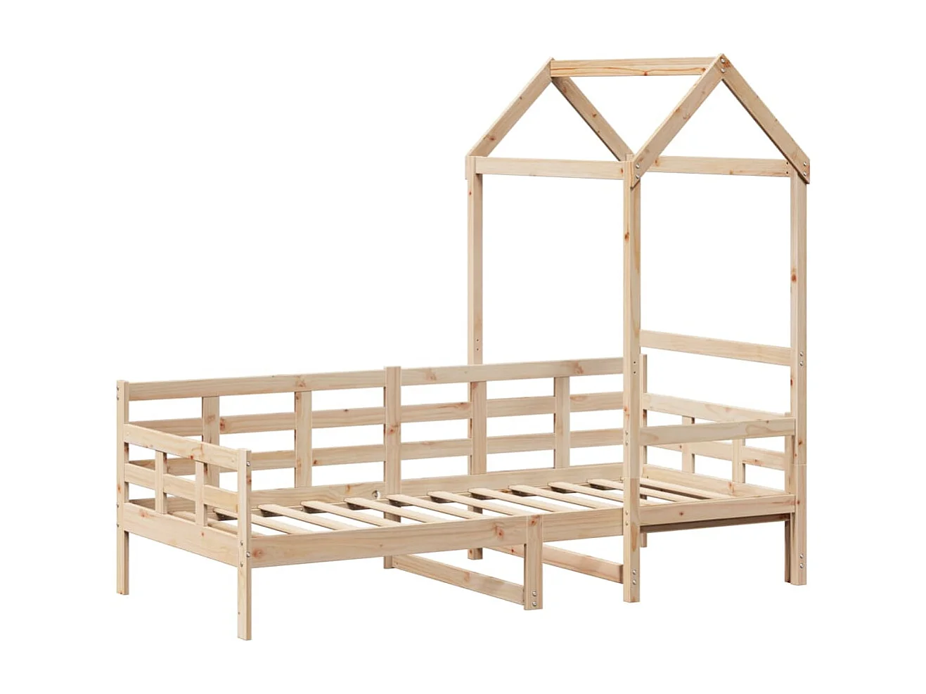 Divano letto con tetto senza materasso 80x200 cm in legno massello