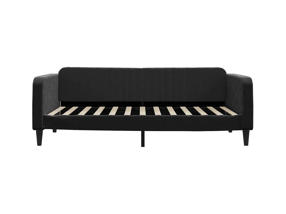 Lit de repos sans matelas noir 100x200 cm velours
