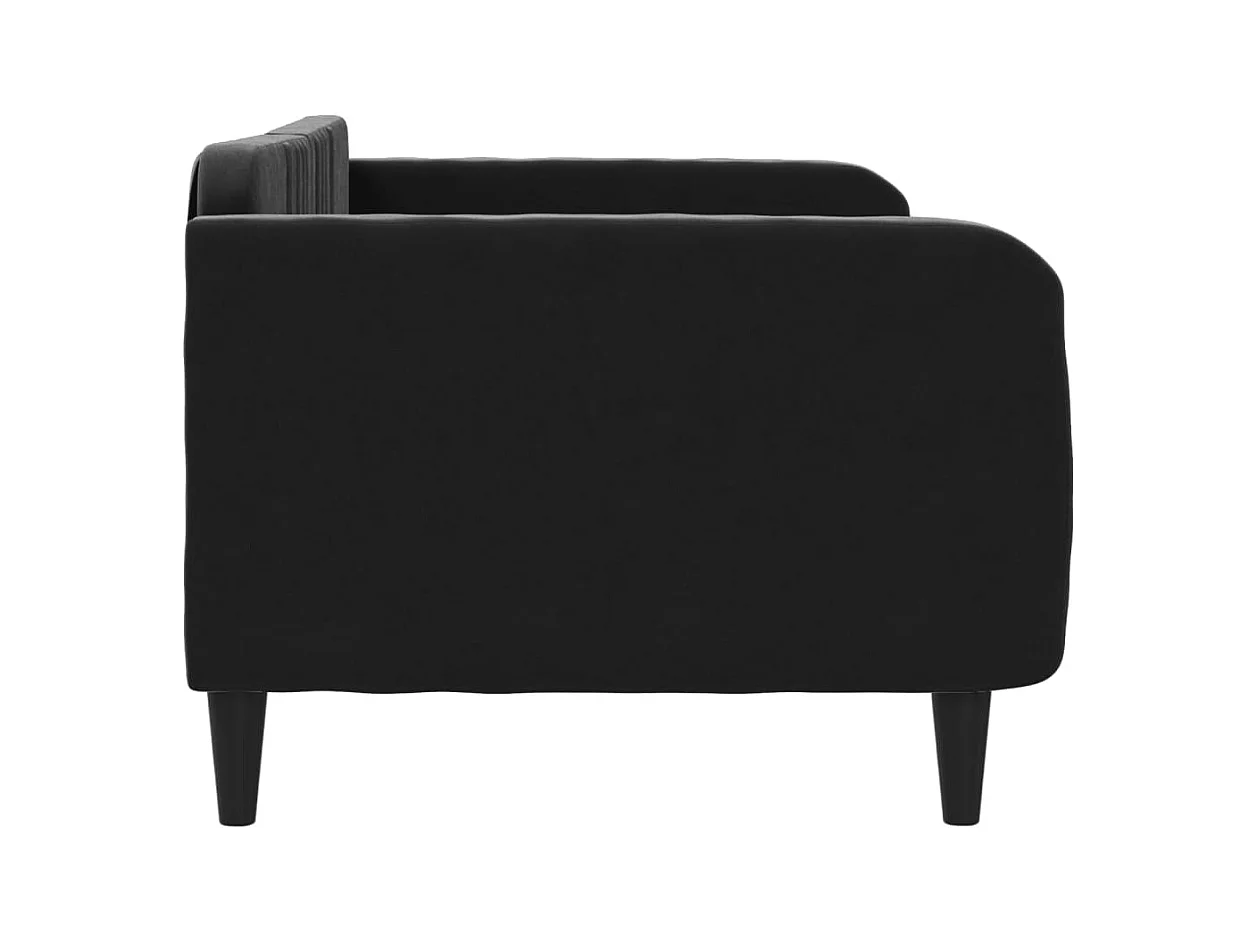 Lit de repos sans matelas noir 100x200 cm velours