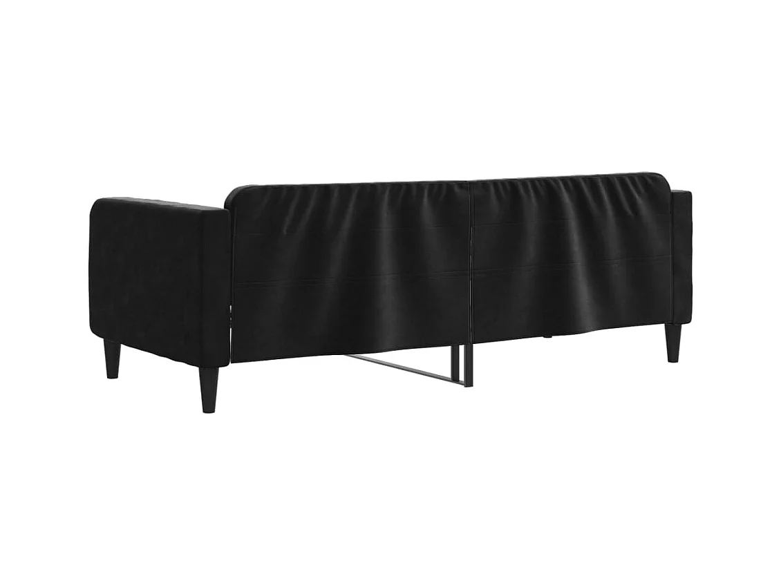 Lit de repos sans matelas noir 100x200 cm velours