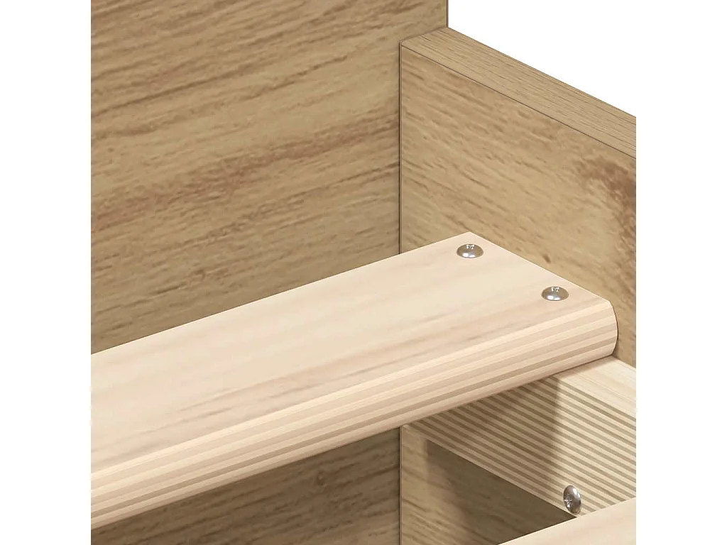 Struttura letto senza materasso, rovere artigianale, 90x200 cm