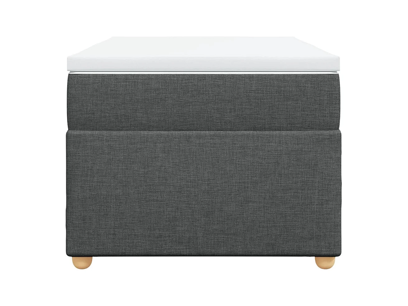 Lattenbodem en matras Donkergrijs 90x190 cm Stof