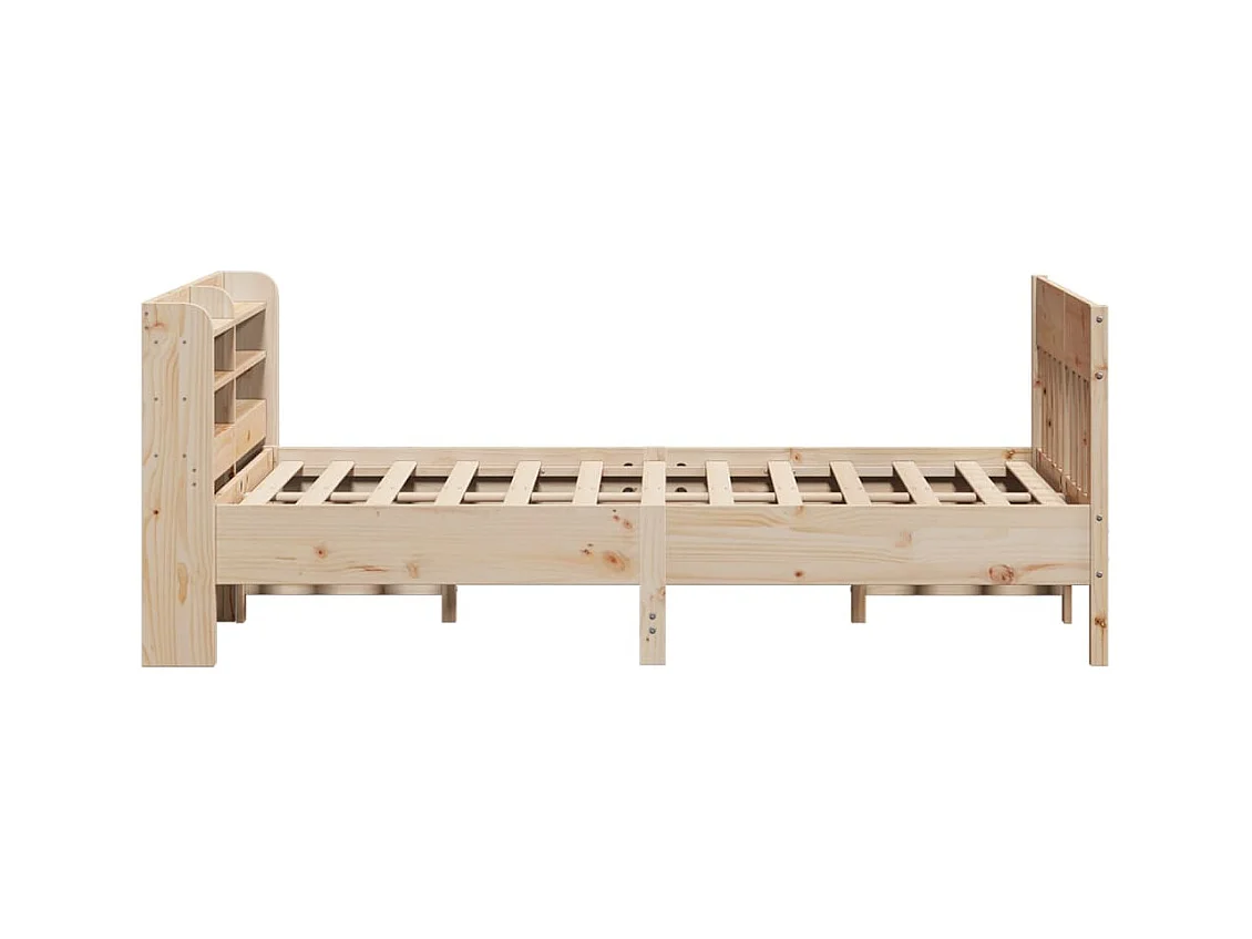 Estructura de cama sin colchón 140x190 cm madera maciza de pino