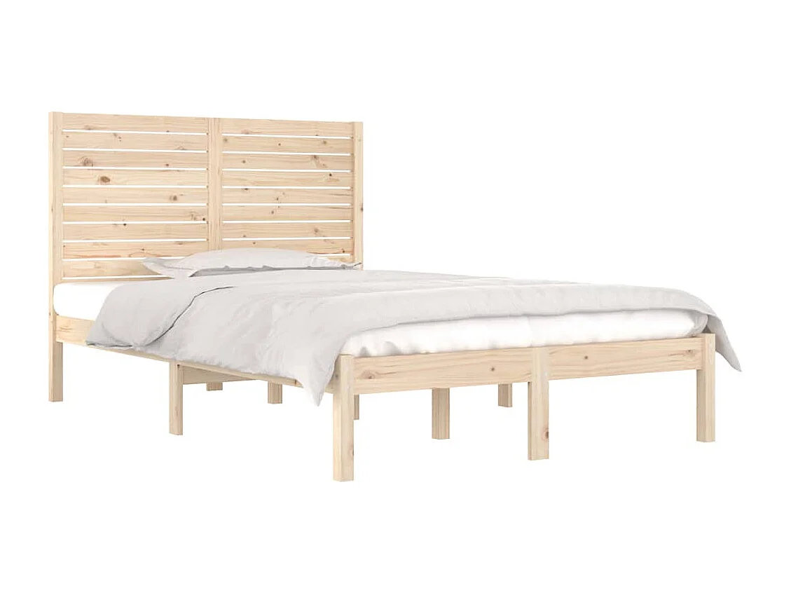 Cadre de lit sans matelas 140x190 cm bois massif
