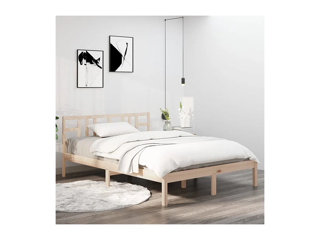 Bedframe zonder matras 200x200 cm massief hout