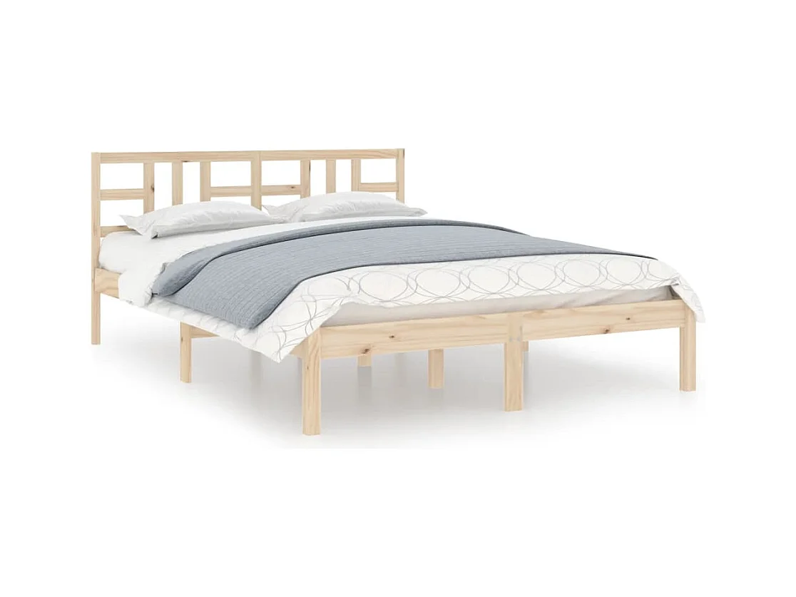 Bedframe zonder matras 200x200 cm massief hout