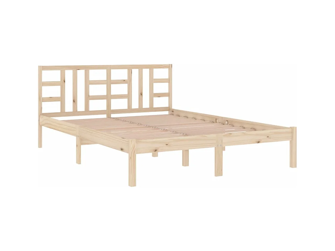 Bedframe zonder matras 200x200 cm massief hout