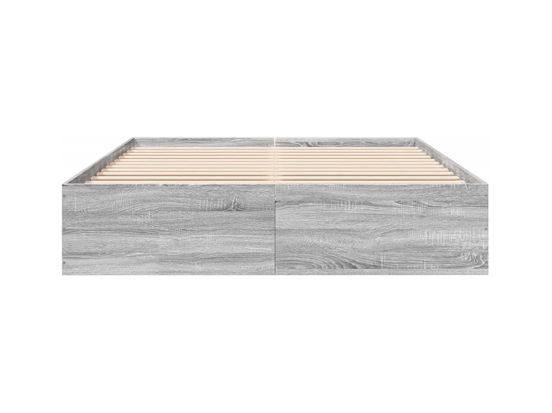 Bedframe zonder matras Sonoma grijs 160x200 cm
