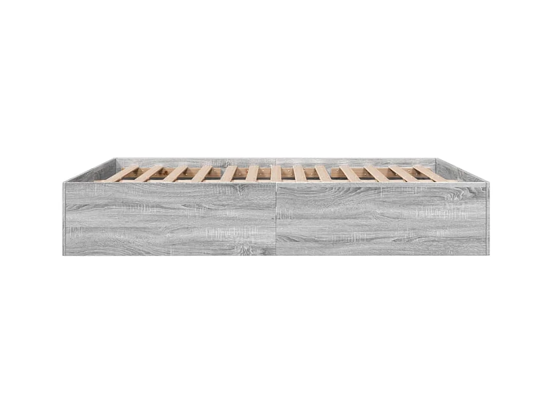Bedframe zonder matras Sonoma grijs 160x200 cm