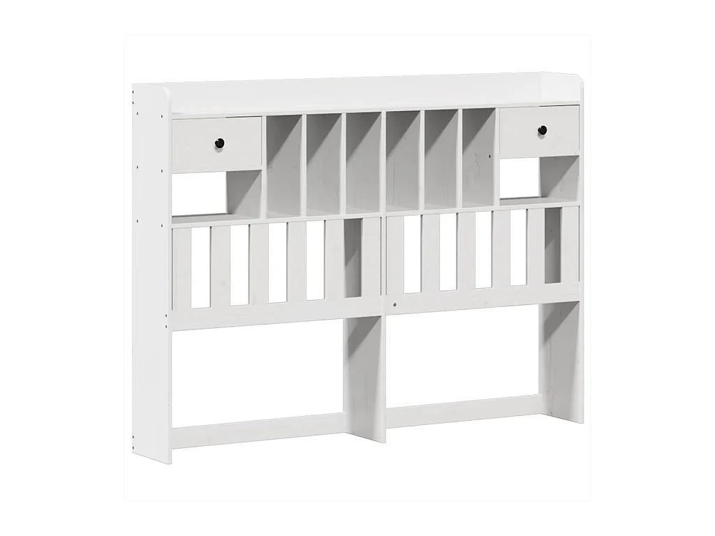 Estructura de cama sin colchón blanca 140x200 cm madera maciza de pino