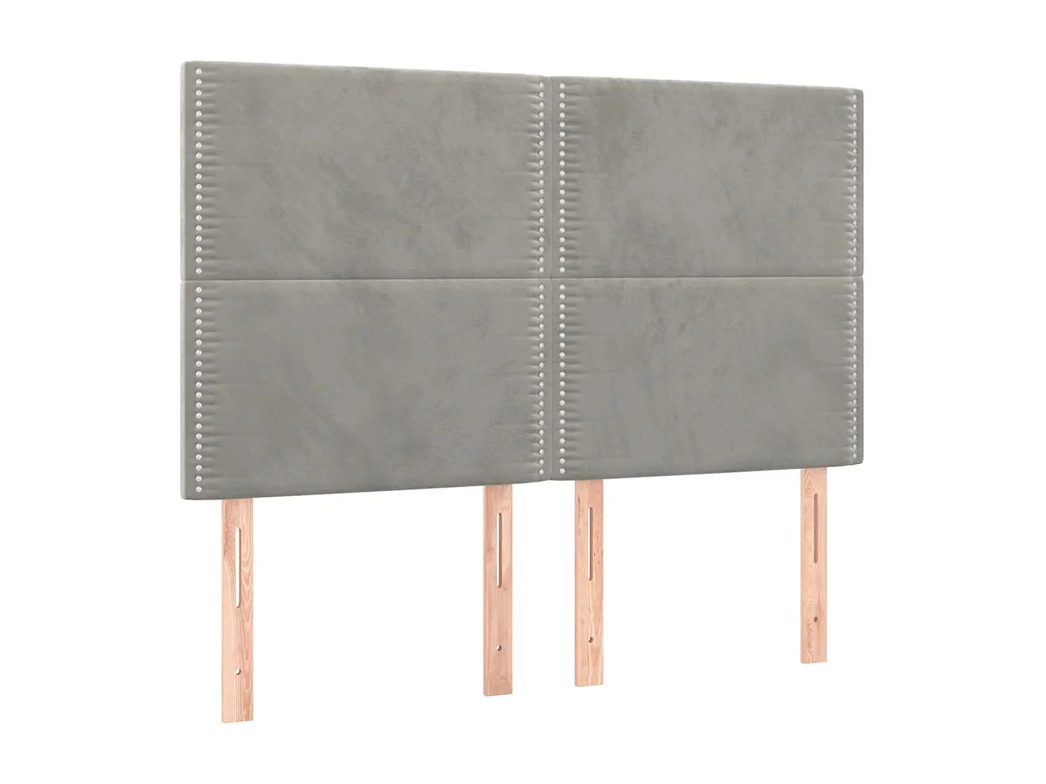 Bedframe zonder matras lichtgrijs 140x200 cm fluweel