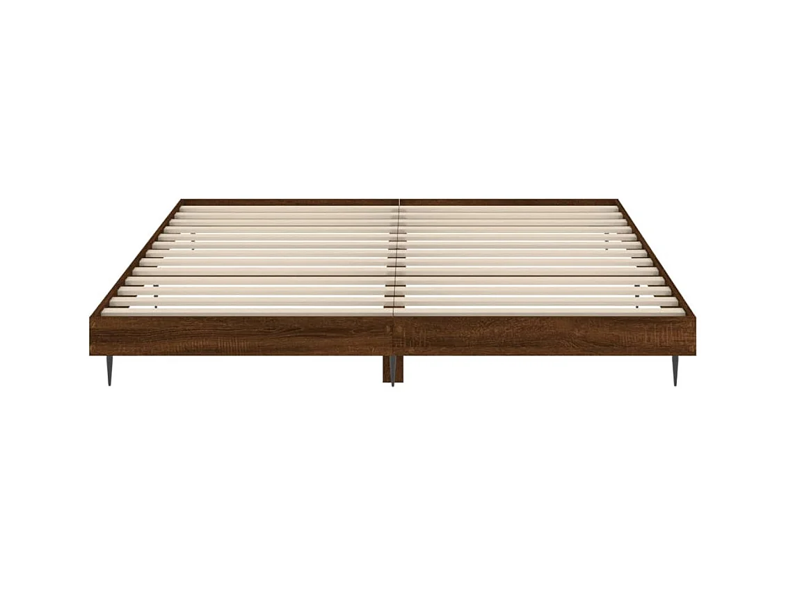 Bedframe zonder matras bruin eiken 200x200 cm
