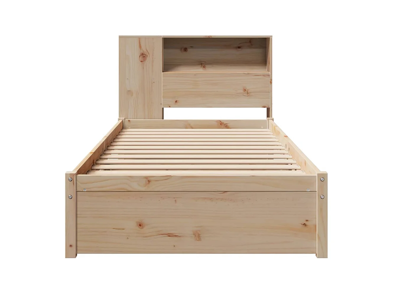 Bibliotheekbed zonder matras 90x190 cm massief grenenhout