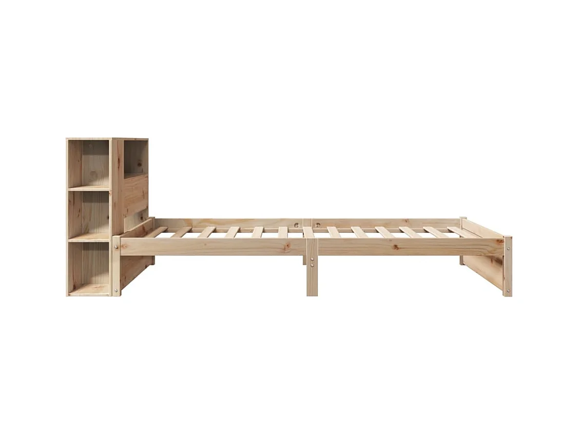 Bibliotheekbed zonder matras 90x190 cm massief grenenhout