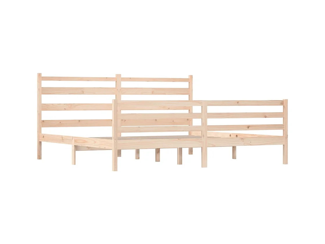 Struttura letto senza materasso in legno massello di pino 200x200 cm