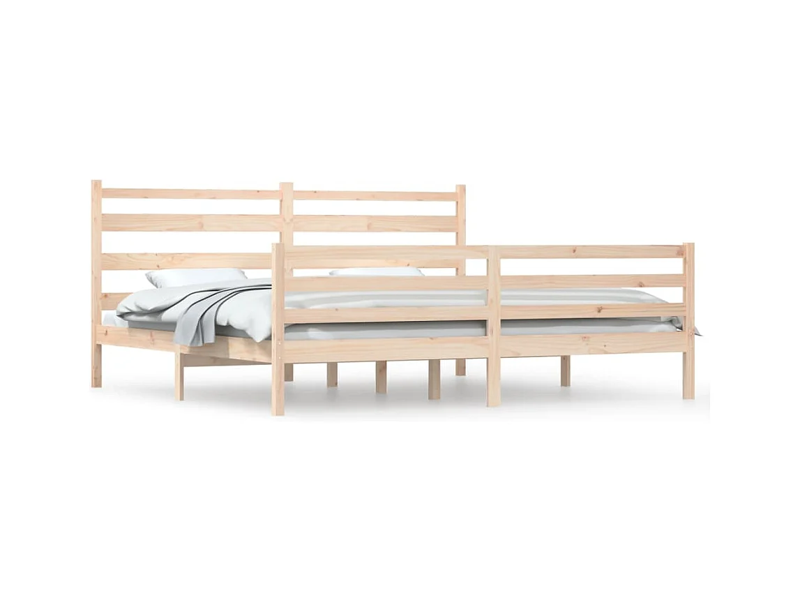 Bedframe zonder matras massief grenenhout 200x200 cm