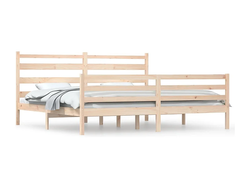 Struttura letto senza materasso in legno massello di pino 200x200 cm