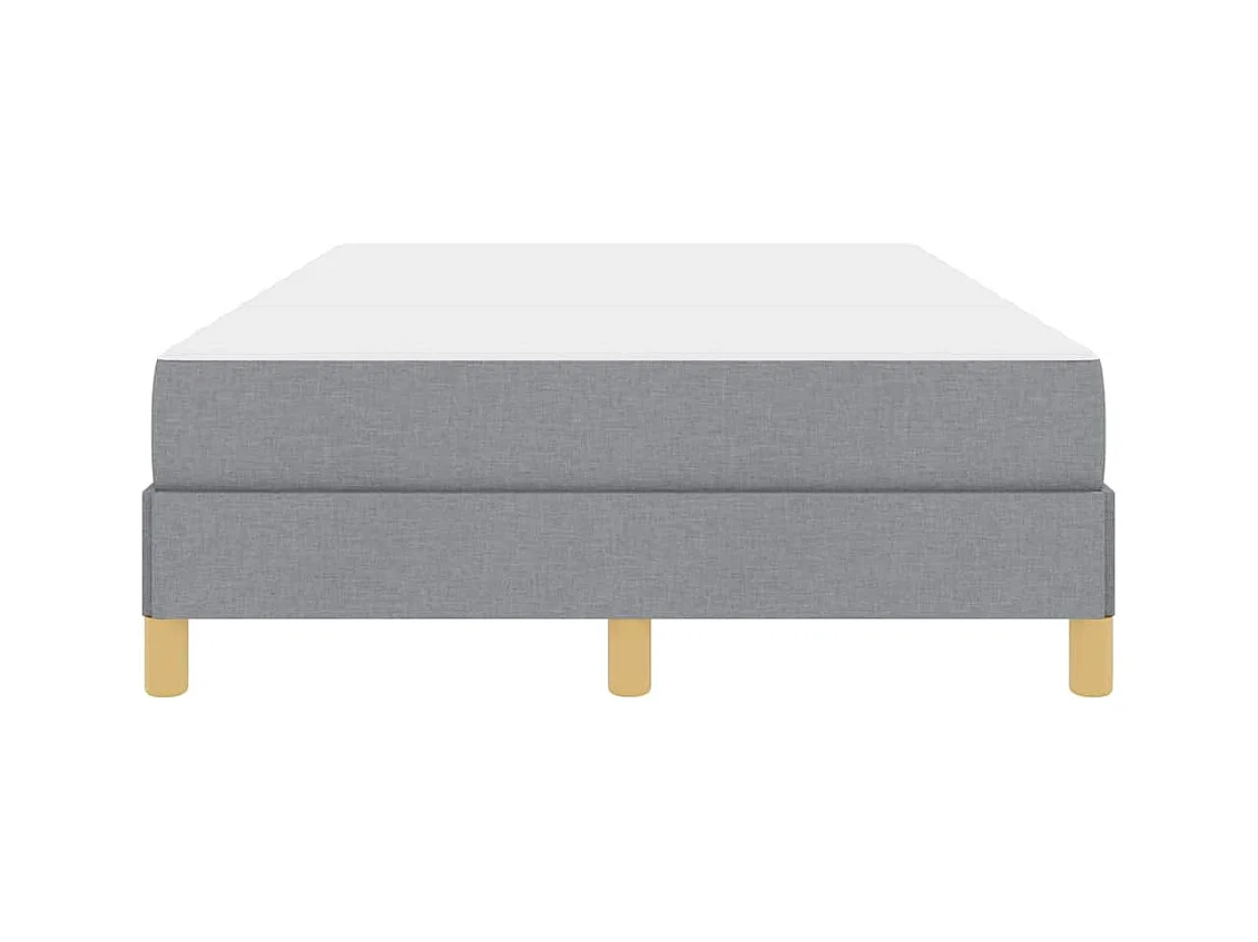 Lichtgrijs en bruin boxspringbed 120 x 200 cm