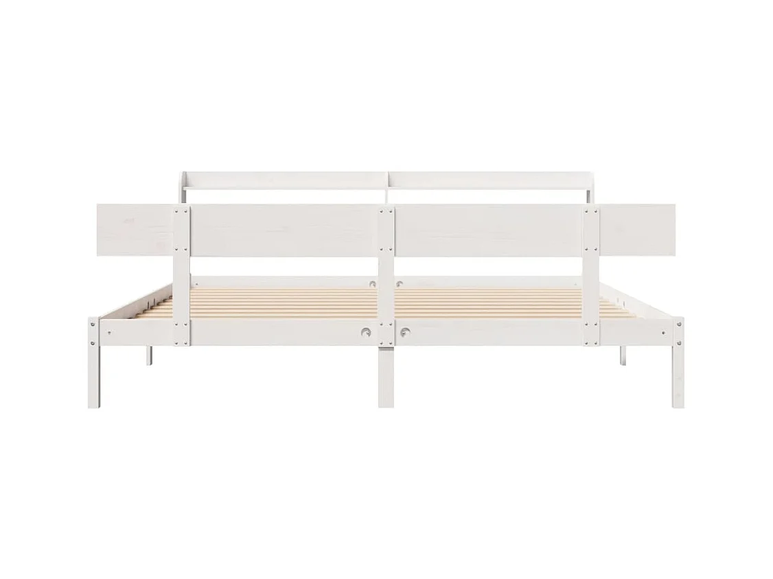 Bedframe zonder matras wit 180x200 cm massief grenenhout