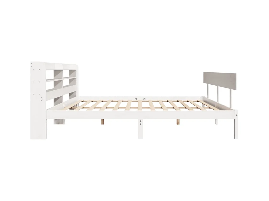 Bedframe zonder matras wit 180x200 cm massief grenenhout