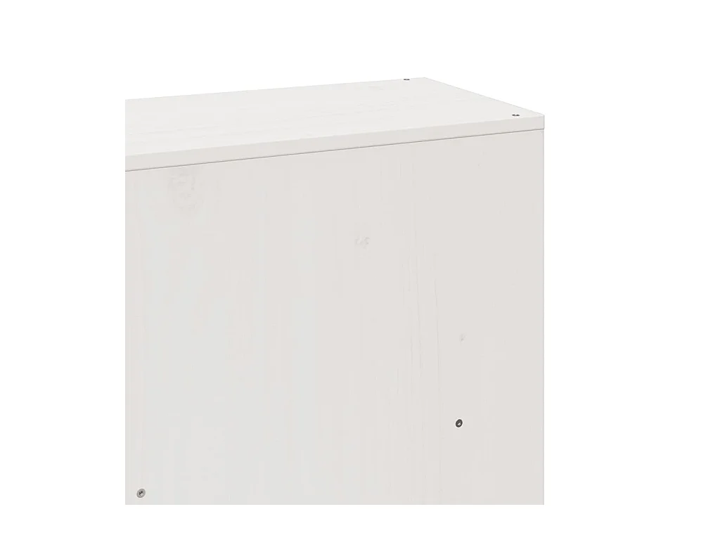 Letto libreria bianco senza materasso 180x200 cm in legno massello di pino