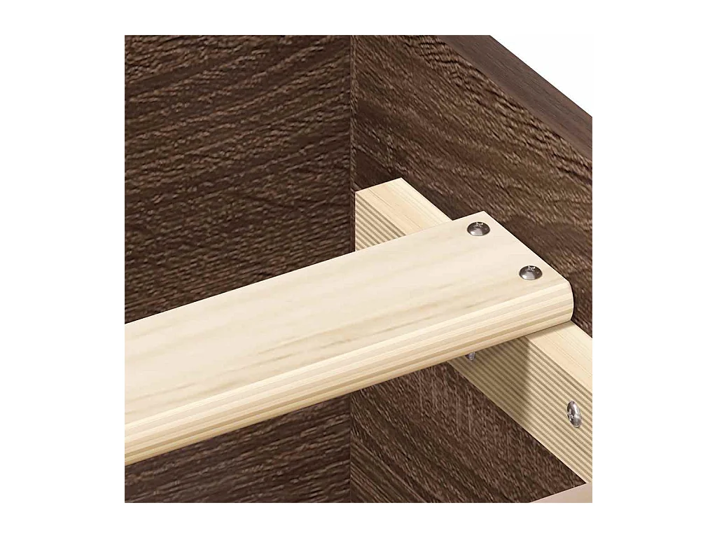 Cadre de lit sans matelas chêne marron 160x200 cm