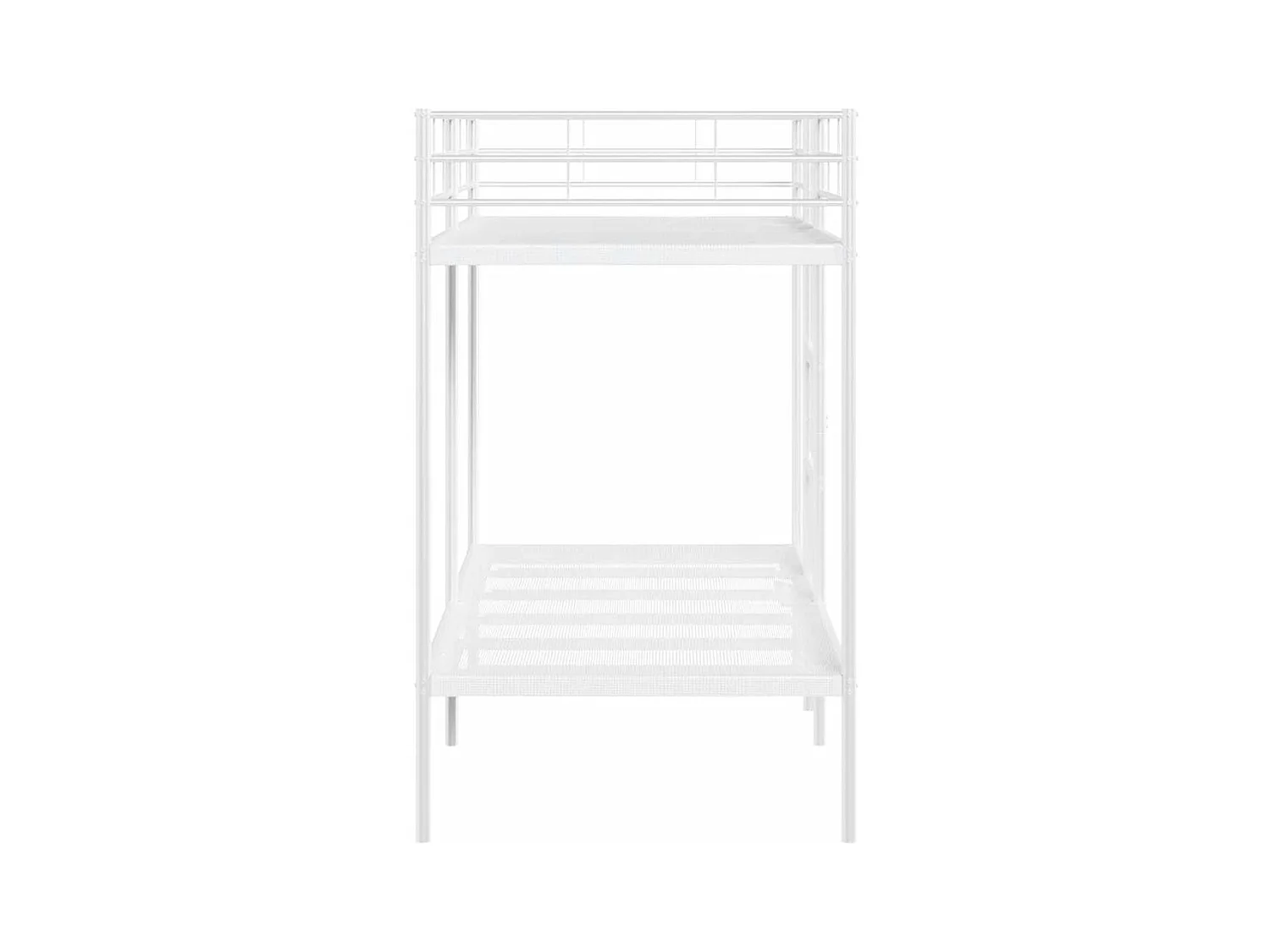 Letto a castello bianco senza materasso 90x190 cm in acciaio