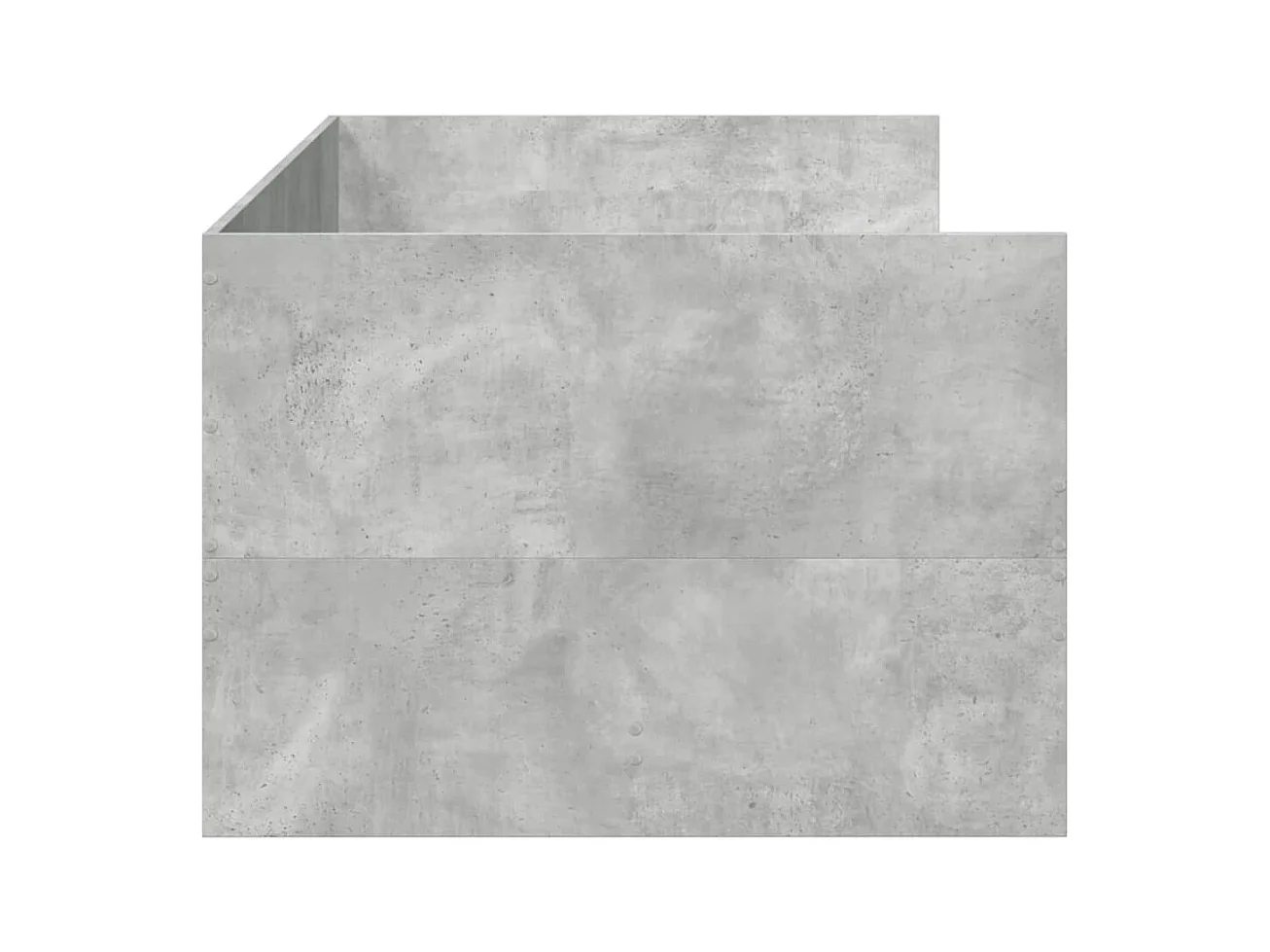 Divano letto con cassetti senza materasso grigio cemento 90x200 cm