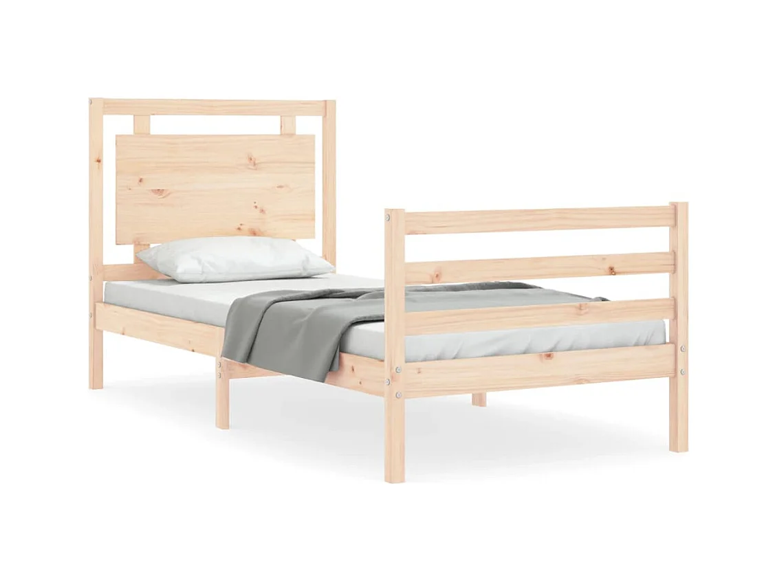 Cadre de lit sans matelas 100x200 cm bois massif