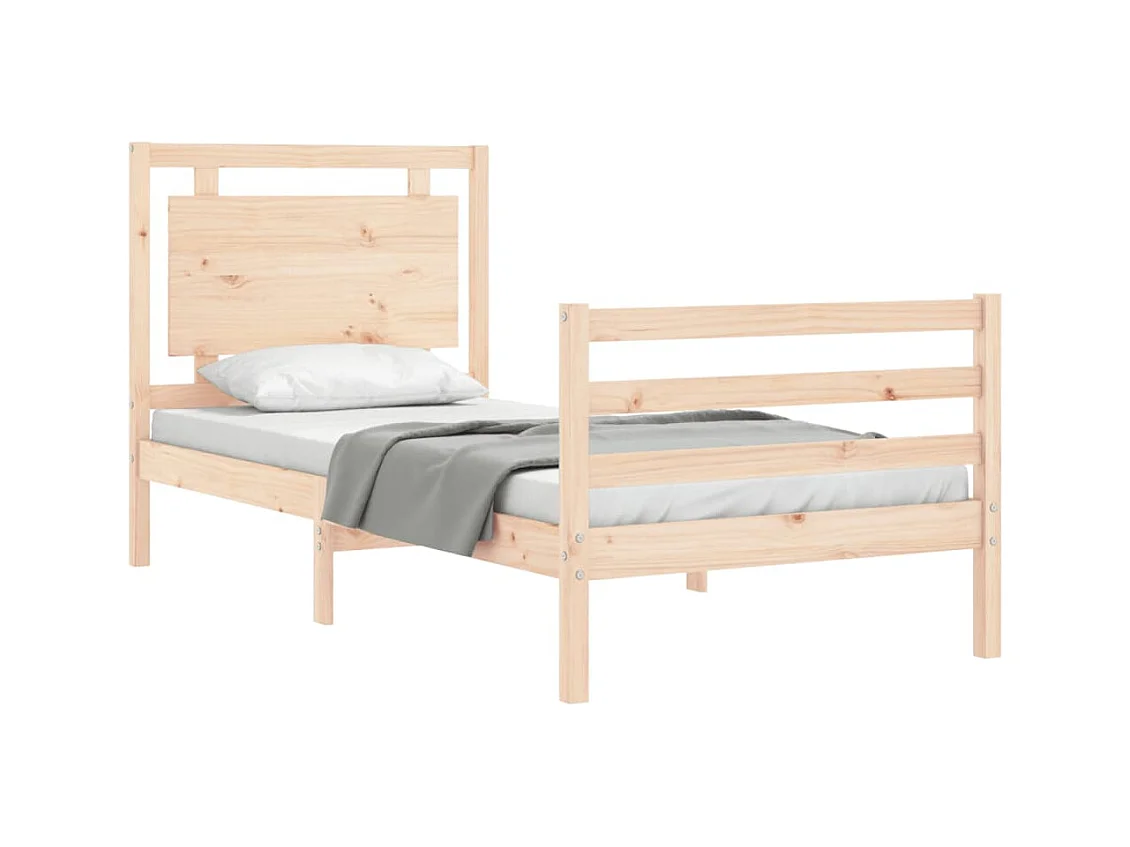 Cadre de lit sans matelas 100x200 cm bois massif
