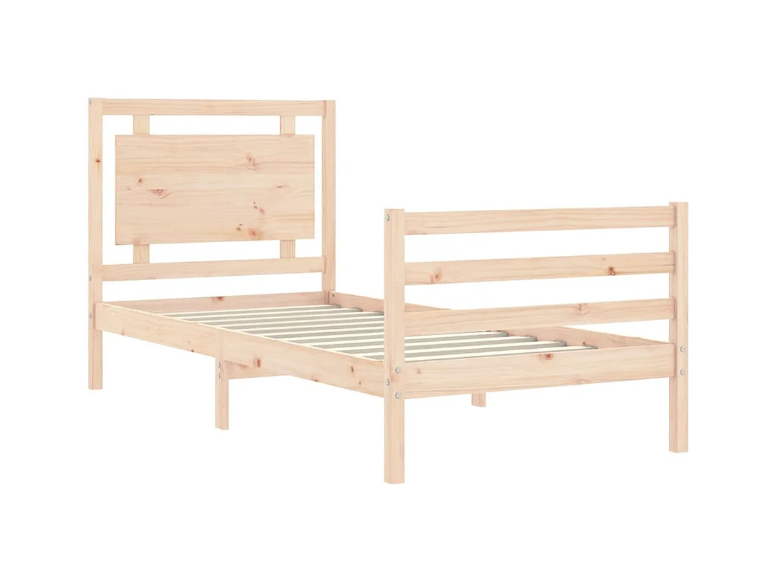 Cadre de lit sans matelas 100x200 cm bois massif