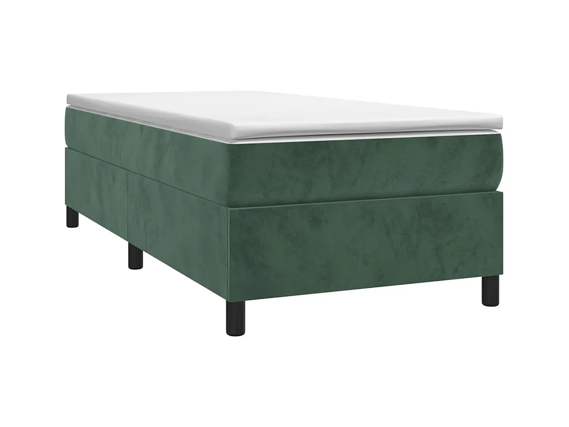 Rete a doghe con materasso Verde scuro 90x190 cm