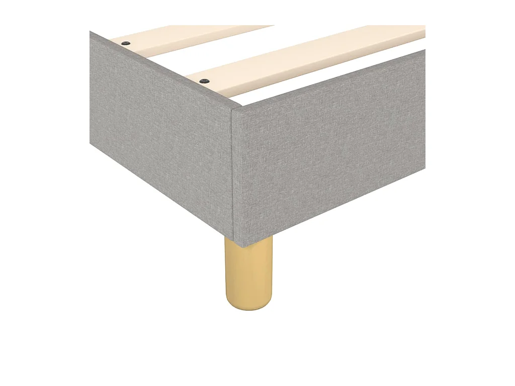 Rete a doghe con materasso Tessuto grigio chiaro 100x200cm