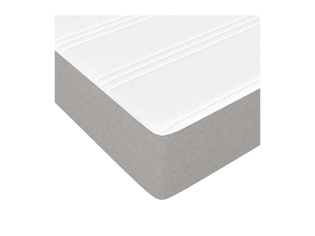 Rete a doghe con materasso Tessuto grigio chiaro 100x200cm